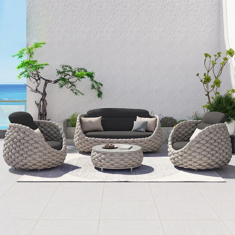 Simple Nordic Rattan Chair Modern Lounge Designer Hotel Rattan Chair Modern Balcony Fauteuil Rotin Space Saving Furniture