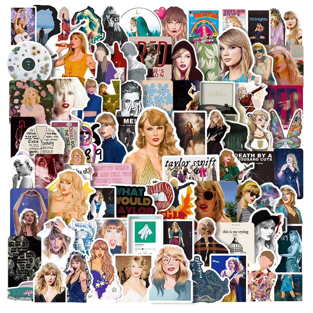 Stiker Album penyanyi Taylor Swift TTPD, 50/100 buah stiker dekorasi Album Laptop Notebook