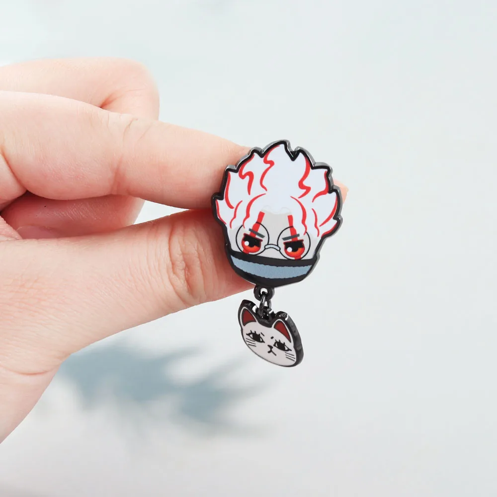 Dan Da Dan Takakura Ken Okarun Turbo Granny Power Emaille-Pin Manga Dandadan Glückskatze Anhänger Brosche Cartoon-Fan-Geschenk Abzeichen Zubehör – Detail 4