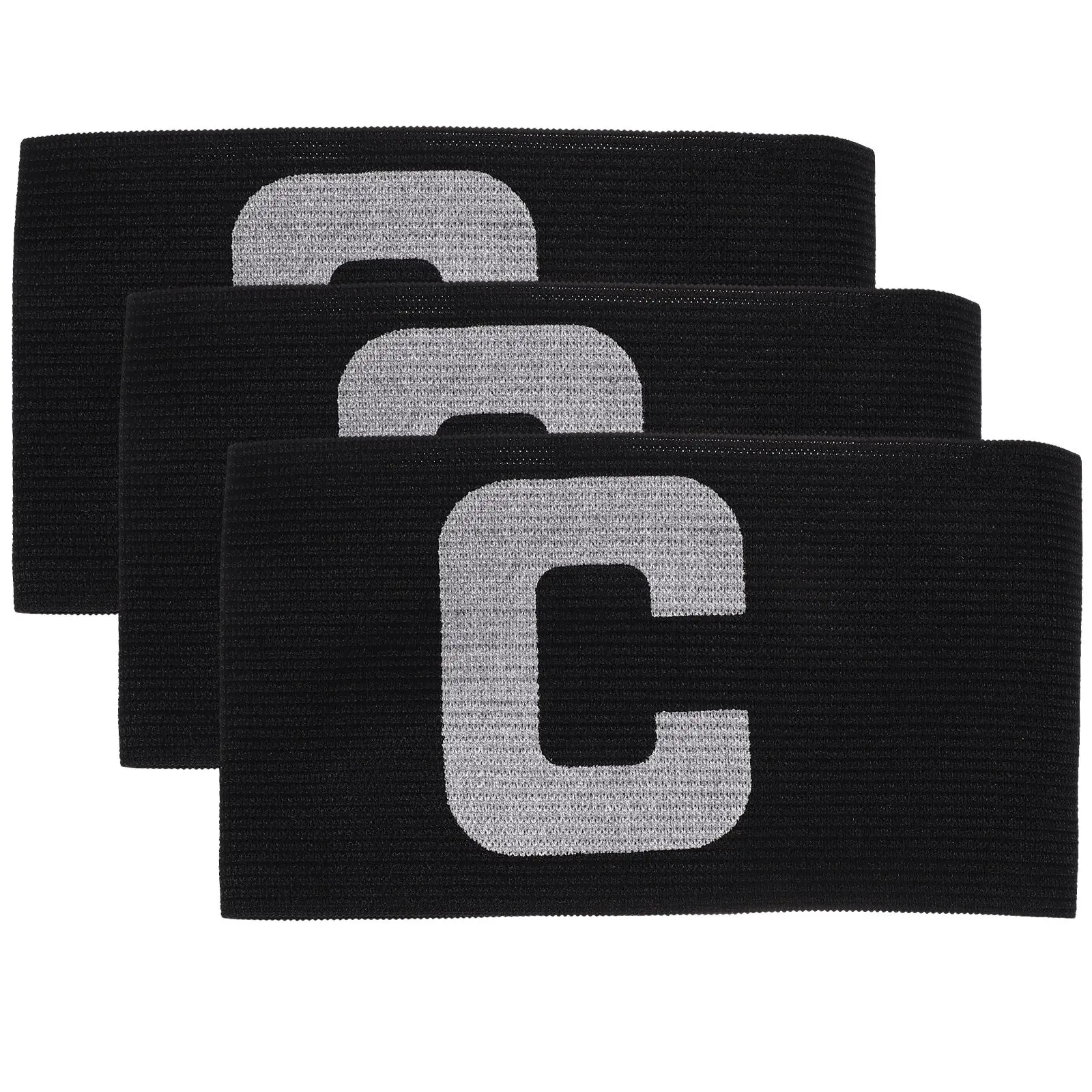Captain Armband 3 Pcs Soccer Accessories Football Sleeve Adjustable Youth Adult Wear Resistant Portable Team Sport