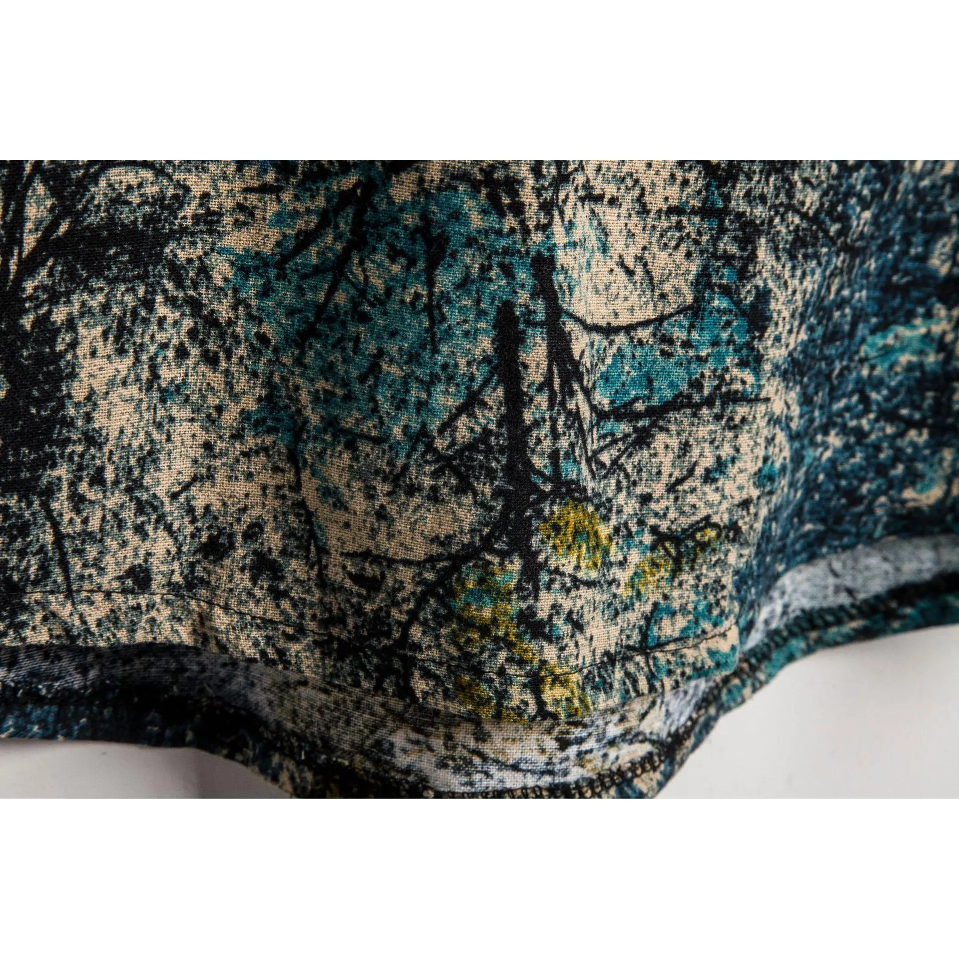 الأزهار طباعة الرجال ort Sve irt Busin Sle الوقوف طوق بولي Leather الجلود الكتان مزيج لباس غير رسمي لمنتصف العمر و ly