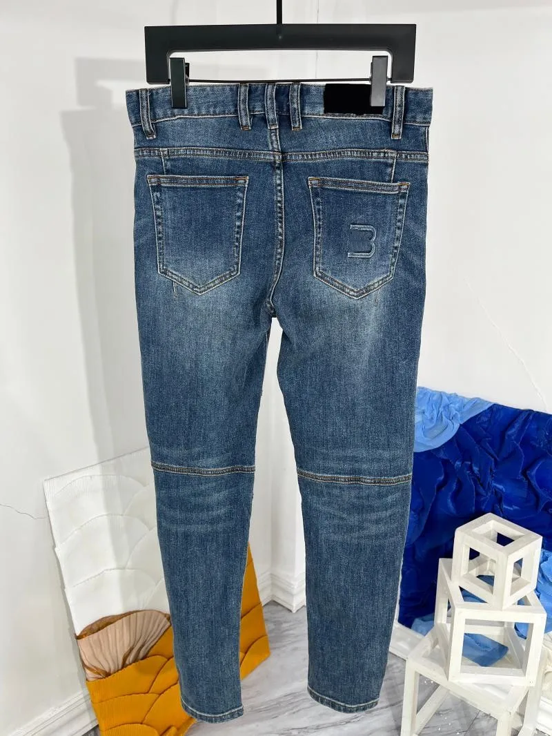 2023 Spring Chic Men's Brand New Designer Vintage Jeans Casual Straight Pants C645