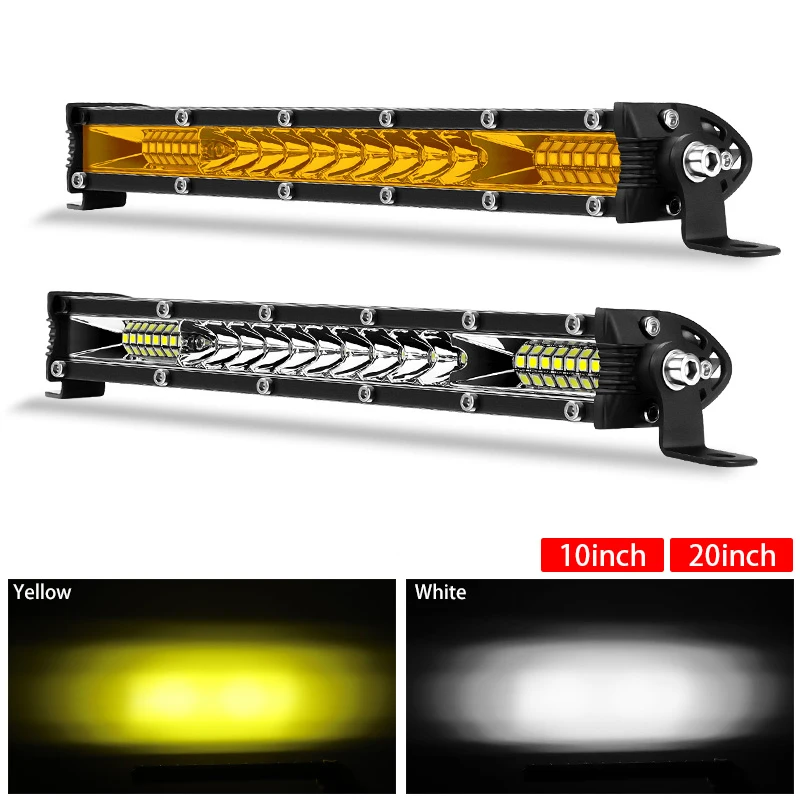 

10/20 inch Slim LED Light Bar Offroad 4x4 Spot Flood Combo LED Light Bar Fog Driving Lamp For Car Truck ATV SUV 4WD Motor Boat