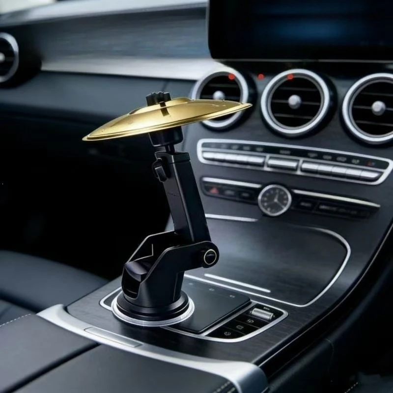 1pc Car Crash Cymbal Air Vent, Universal Mini Drum Cymbal for Auto Vent Decoration, Fun Interior Accessory for All Vehicles