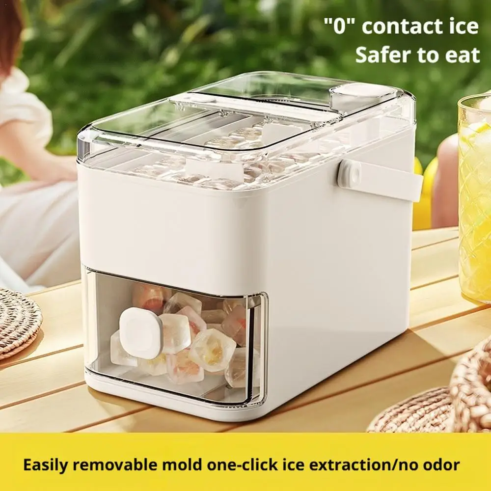 

28/56 сеток, пищевой пресс-отпуск, лоток для кубиков льда с коробкой для хранения, большая емкость, форма для ледяных шариков для домашней морозильной камеры