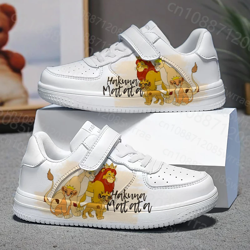 

Hot Selling Lion King Children shoes white printing Shoes boys girls Youth student fashion trend parity casual shoes 2025