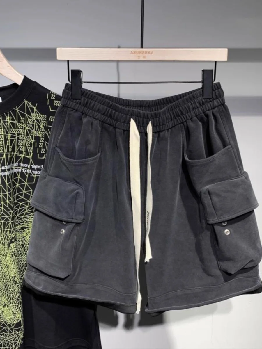 

Мужские рабочие шорты больших размеров: летние, повседневные, свободного кроя, длиной 5 дюймов, с большими карманами, дышащие, удобные, прямого силуэта