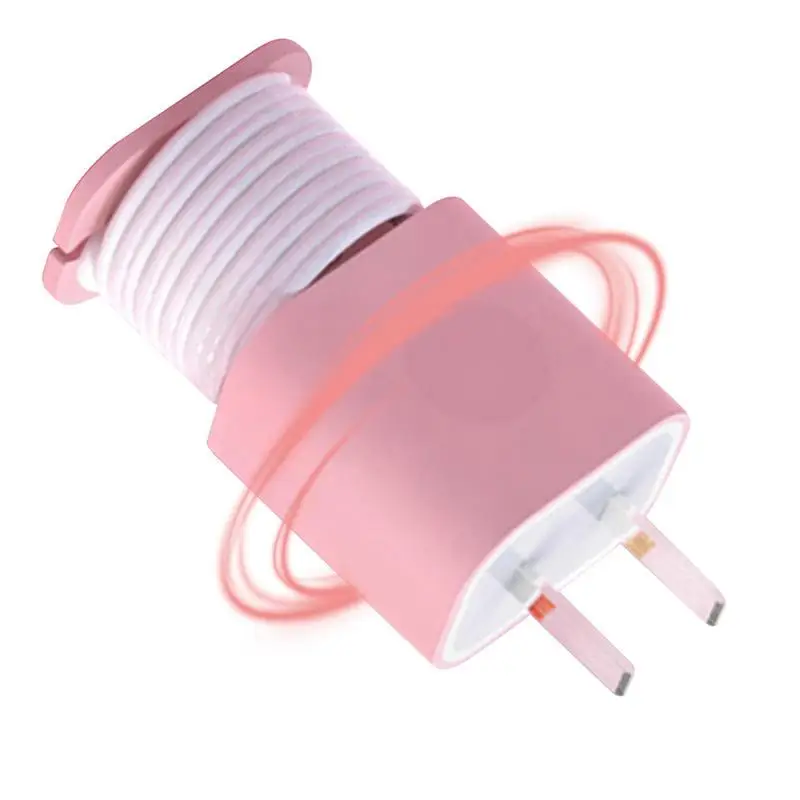 

1 шт. 2 в 1 силиконовая защита для зарядного устройства для iPhone 18 Вт/20 Вт зарядное устройство портативный защитный чехол от ломтиков удобное хранилище кабеля