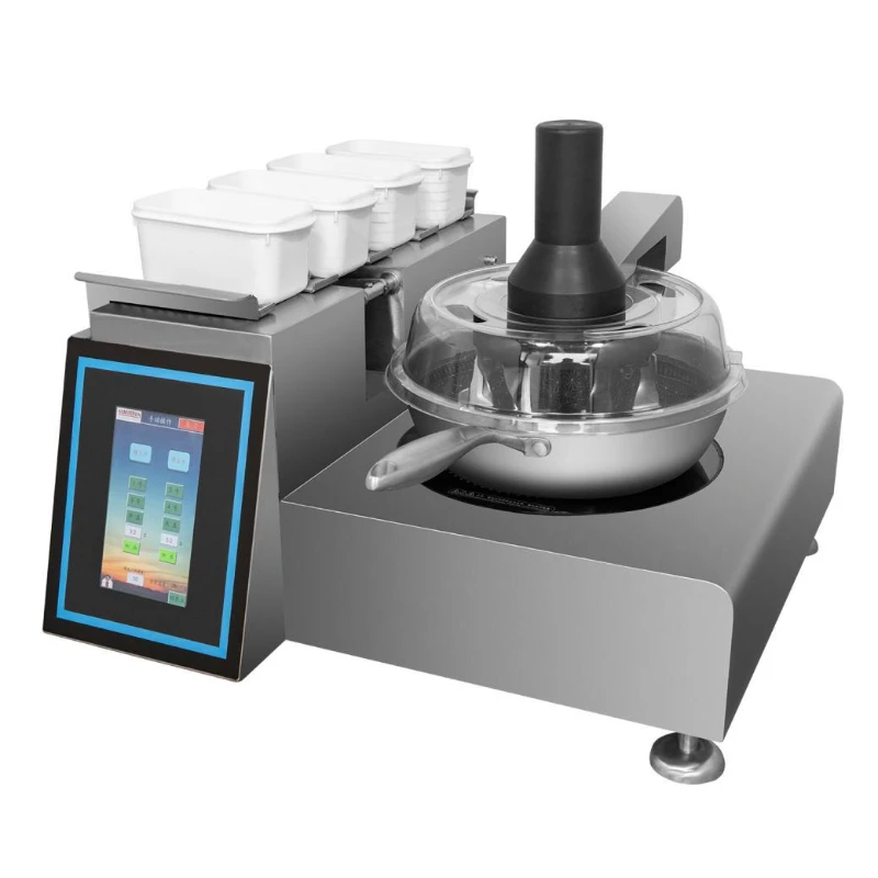 AI fully automatic intelligent feeding desktop cooking machine electromagnetic gas multi-function cooking machine