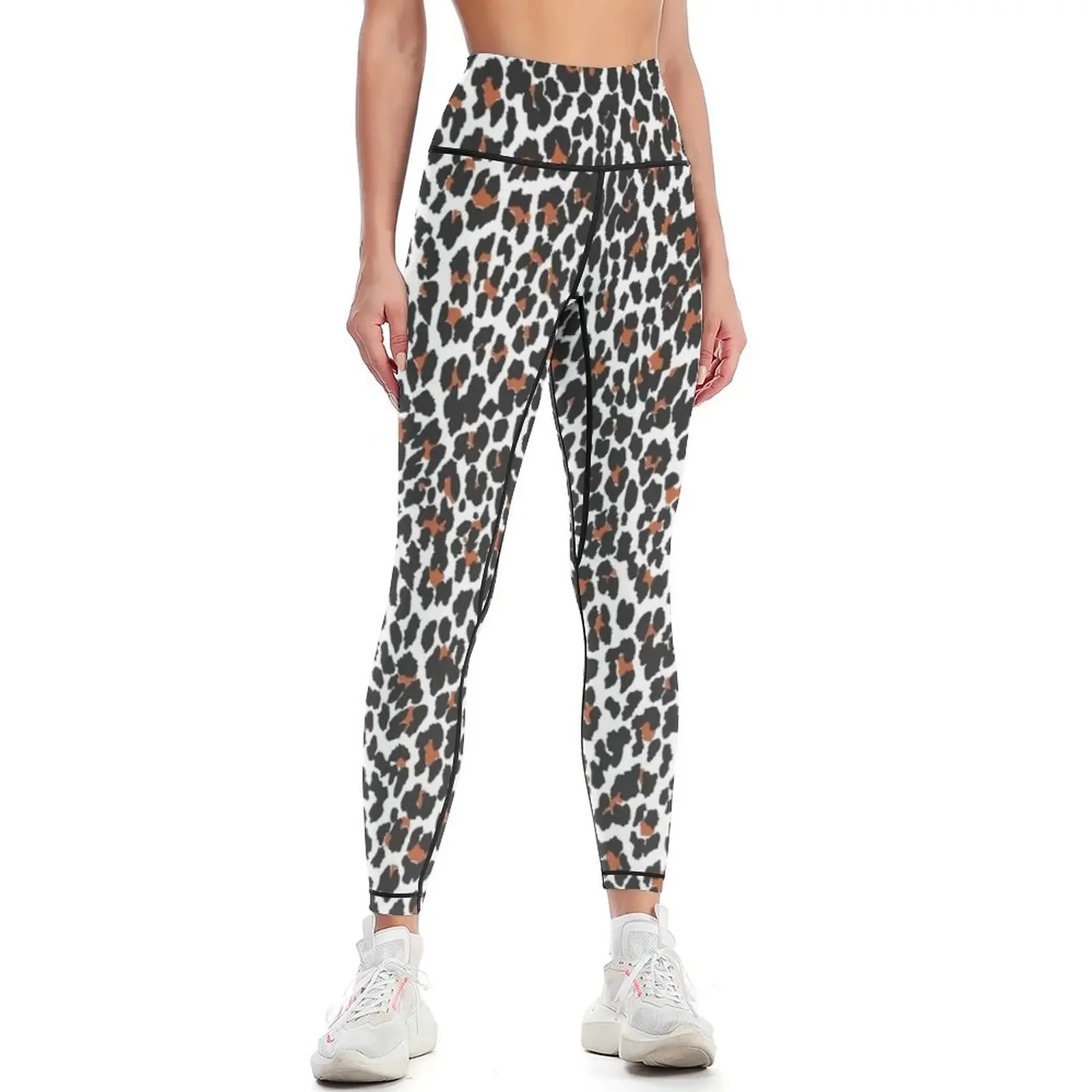 

White Leopard Skin Print Leggings exercise clothing for sports for Legging sexy woman sports for gym Womens Leggings