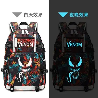 Venom Fashion 3D Printing laptop Backpack Men Women Travel Bags Casual USB Charging Knapsack Schoolbag Venom Oxford Backpacks