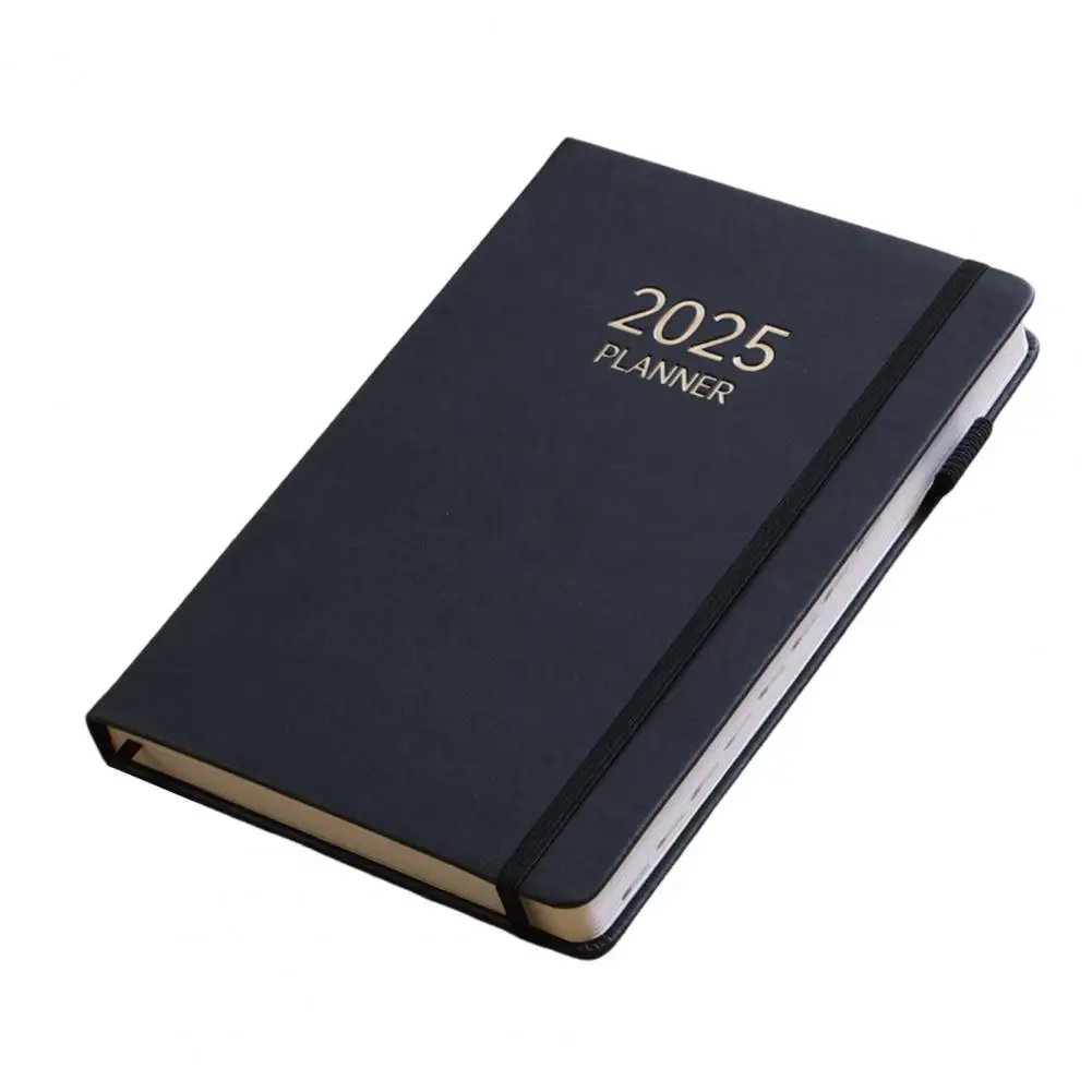 Soft-touch Cover Notebook Thick Paper Notebook 2025 Weekly Monthly Planner Notebook with Faux Leather Cover for Office Study