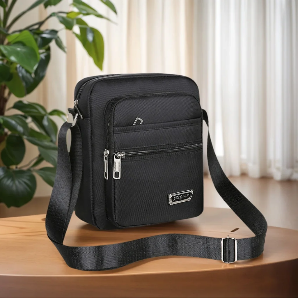 Men's casual crossbody bag, large capacity waterproof high-quality shoulder bag, suitable for outdoor sports and travel image 5
