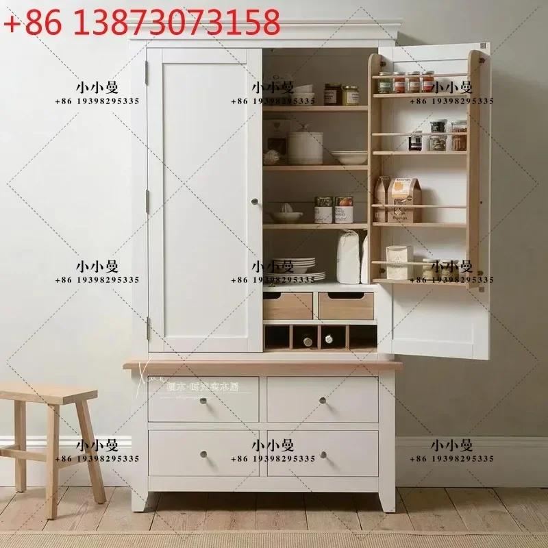 American country solid wood retro living room against the wall kitchen pastoral multi-functional cupboard