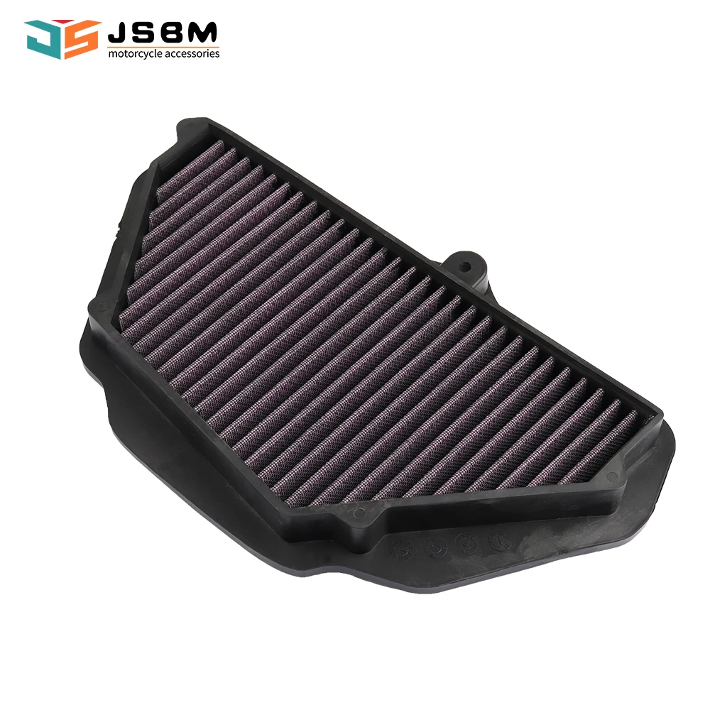 JSBM Motorcycle Washable Air Filter Intake Cleaner For Kawasaki Ninja ZX-10R ZX10R ZX1000 ZX10RR ABS 2016 2017 2018 2019 2023