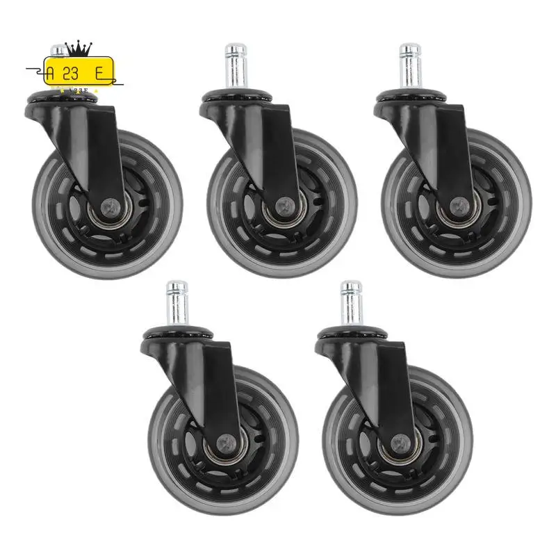 

A23E-PU Chair Wheels Set Of 5 Wheels For Office Chairs, 11 Mm X 22 Mm Pen, Universal Durable Office Chair Castors