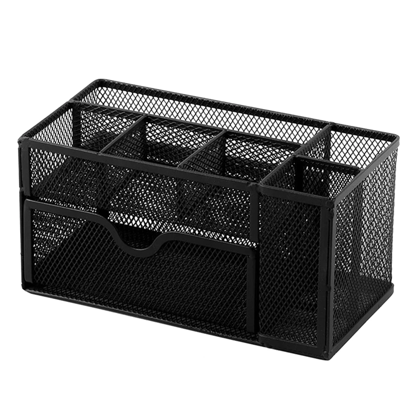 

1 PCS Grid Pen Holder Office Desktop Layered Storage Basket Stationery Multifunctional Finishing Rack