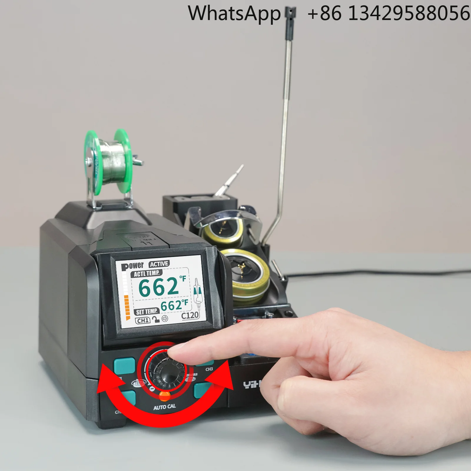 YIHUA 982D-I Precision Tweezers Soldering Iron Station for Microscope Soldering Electronics Rework Station with Auto Calibration