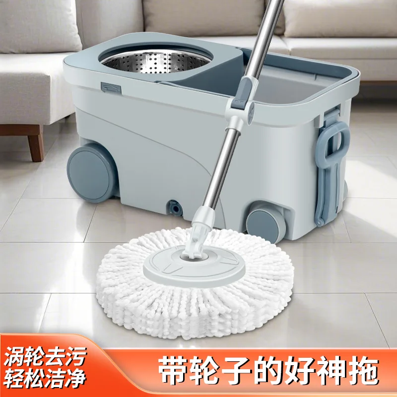

JC Rotating Mop Hand-washing 2025 New Household Drying Mop Bucket Floor Mop Net Dehydration Lazy Mopping