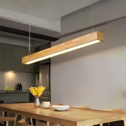 Nordic Modern Led Wooden Pendant Lights  Kitchen Office Bedroom Hanging Lights Solid Wood Home Decor Dining Room Pendant Lights