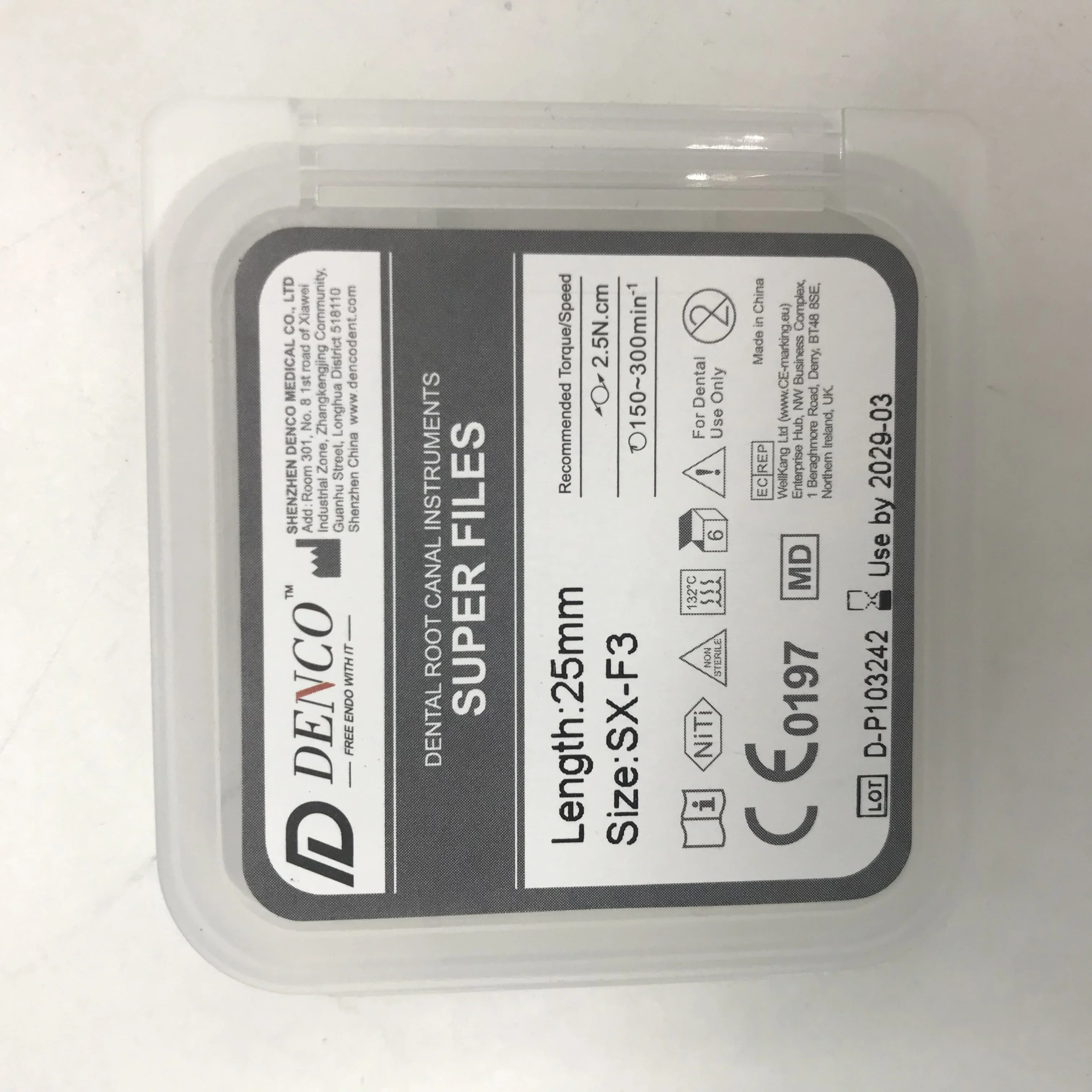 CE Approved den tal Root Canal Instruments Super Files Denco Blue Niti Super Files 10 small/large boxes