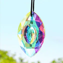 50MM AB Dragon Eyes Crystal Glass Art Prism Faceted Suncatcher Celebration Chandelier DIY Home Wedding Ornament Scarer
