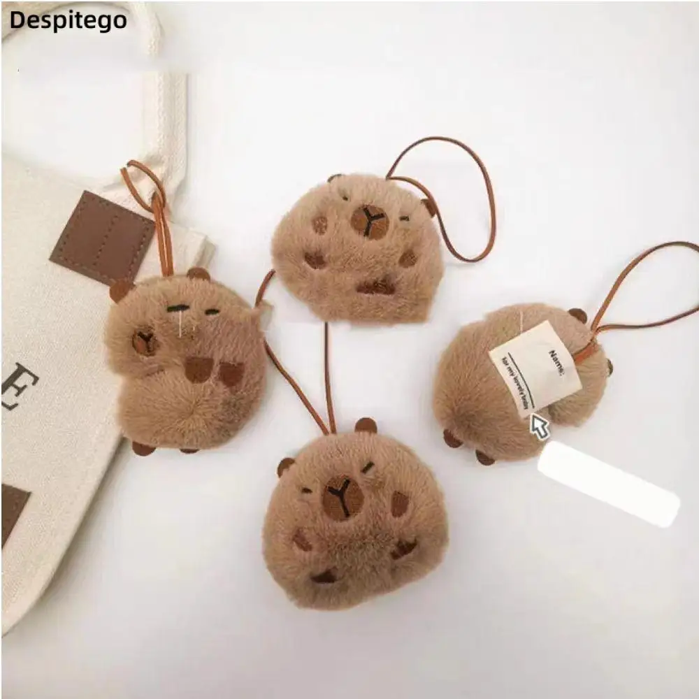 

Lovely Cartoon Capybara Plush Keychain Soft Toys Bag Name Tag Plush Stuffed Guinea Pig Pendant Hanging Accessory