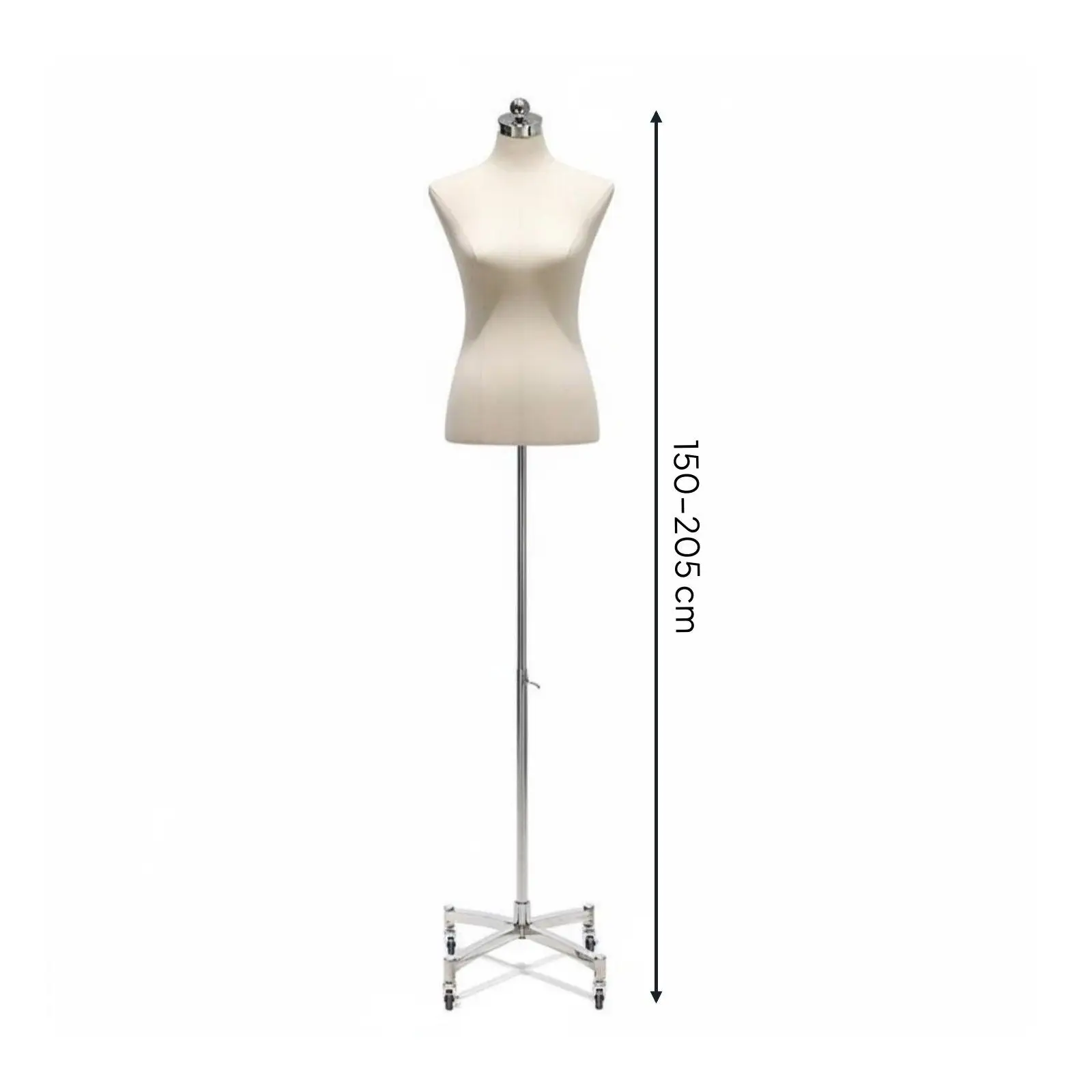 Foam Dress Form Easy to Shape Female Half Torso Form Stable Base Tackable Tailor Torso for Tailors, Seamstresses, Clothing Store