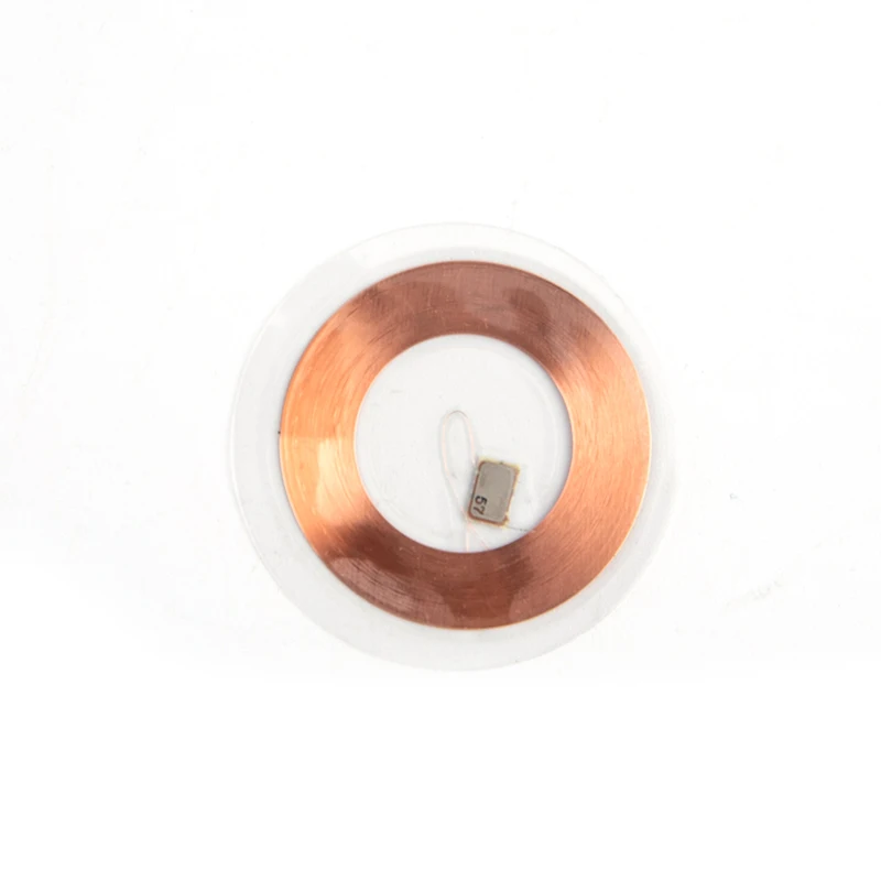 5Pcs 125KHz ID T5577 Writable Rewritable Copper Coil Coin Card Keyfob RFID Ultra-thin Cell Phone Access Card 38MM