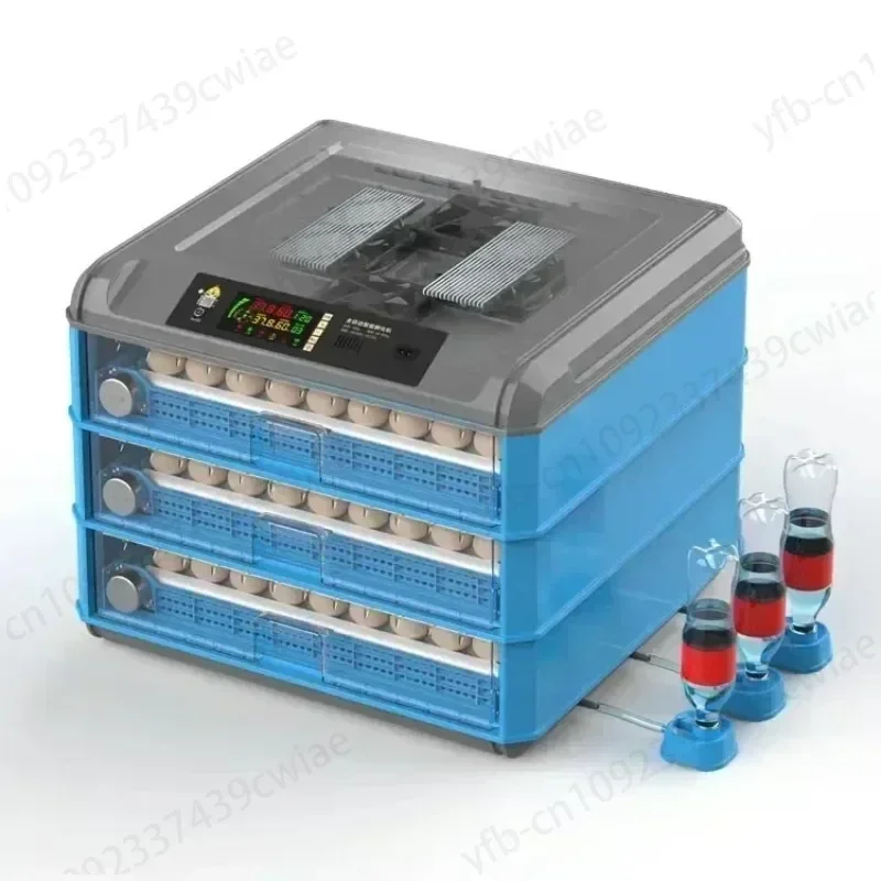 256-500 Capacity Egg Incubator Fully Automatic Dual Power Hatching Machine Chick Roller Automatic Temperature Humidity Control