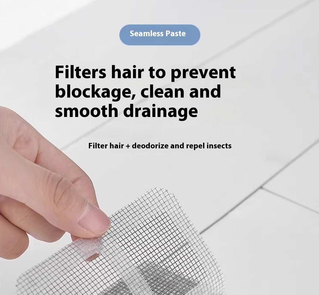 Einweg Haar Ablauf Catcher Mesh Anti-blocking Filter Boden Abläufe Aufkleber Dusche Abdeckung Küche Badezimmer Waschbecken Sieb Stopper – Detail 1