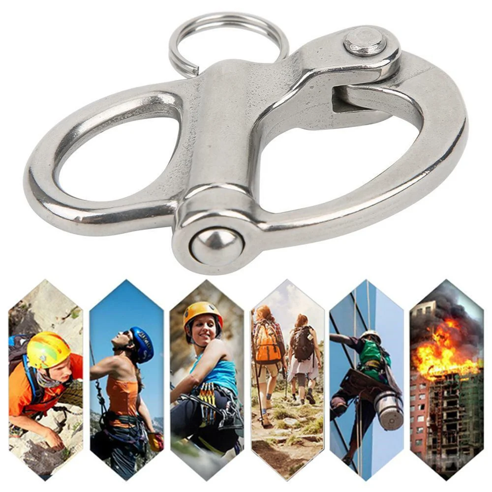 316 Stainless Steel Swivel Shackle Quick Release Boat Anchor Chain Eye Shackle Swivel Snap Hook Marine Architectural Hardware