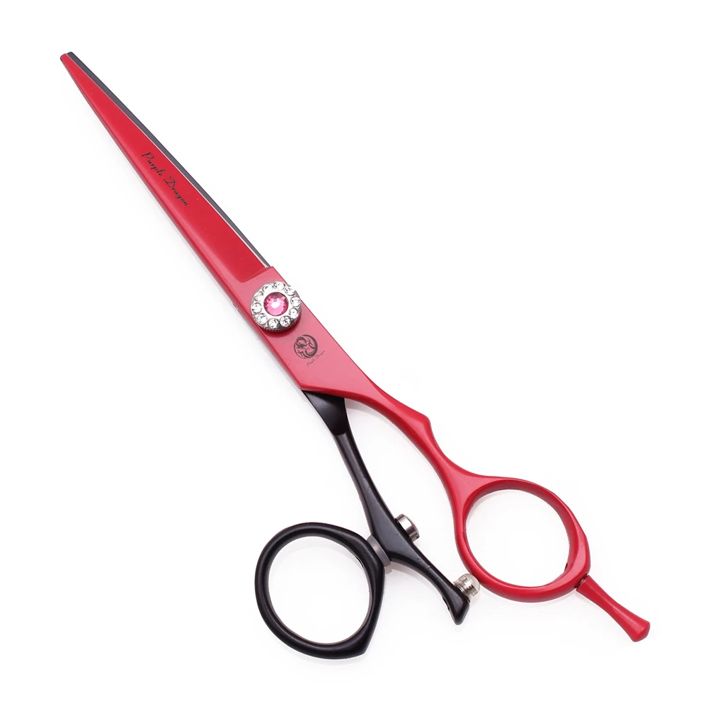 Professionelle Friseurschere 5,5" 6" Purple Dragon JP 440C Drehbare Daumenhaarschneideschere Friseur Effilierschere Z9019 – Detail 9