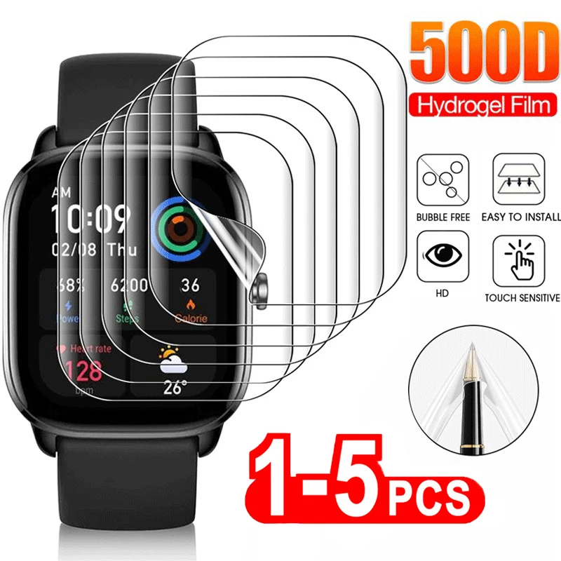 Soft Hydrogel Film for Xiaomi Amazfit GTR 4 3 2 2E POP Pro Screen Protector for Huami Amazfit GTS 2 4 Mini Bip S Protective film