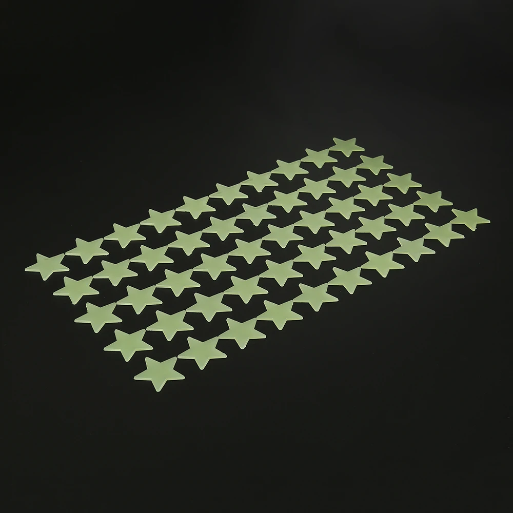 3D estrela fluorescente luminosa parede adesivo, luminosos adesivos para crianças quarto, teto, casa, lugar escuro, 1-8pcs