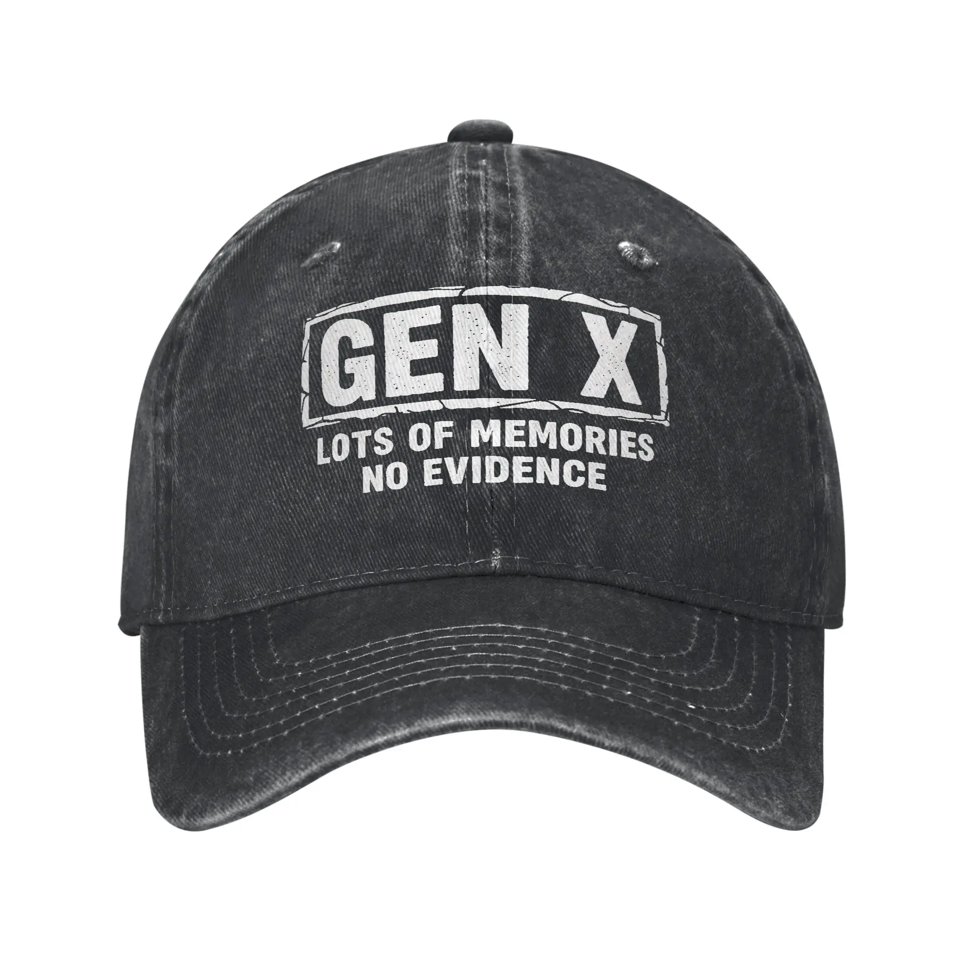 Gen X Lots of Memories No Evidence Funny Gen X Nostalgia  Baseball Cap Outfits for Men Women  Adjustable Trucker Hats