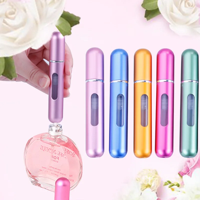 Recarga De Garrafa De Perfume Portátil, Mini Recarregáveis, Recipientes Cosméticos Vazios, Atomizador De Pulverização, Ferramenta De Viagem, 8 10ml, 1Pc