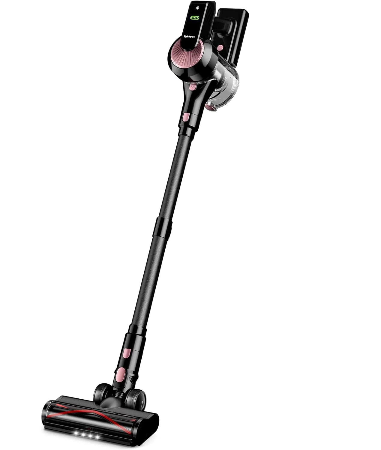 Tokleen 1.5L Powerful Stick Vacuum 45min Runtime,Anti-Tangle Vacuum Cleaners for Home,Rechargeable Wireless for Hardwood Floor