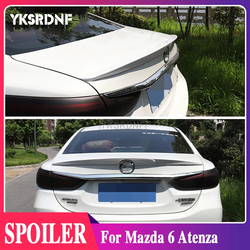 Rear Trunk Lid Car Spoiler For 2014-2022 Mazda 6 ATENZA Glossy Black ABS Plastic Material Accessories Parts