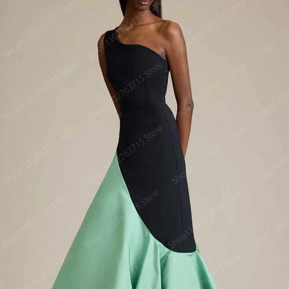 Elegant Long Evening Dresses for Women Satin Floor-Length Mermaid Sweep Train Prom Party Wedding Gala Special Events Dress 2024