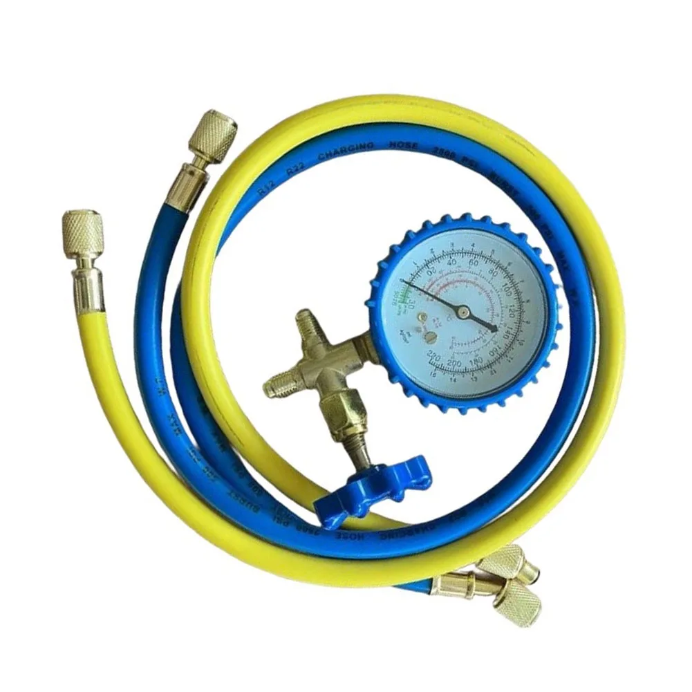 Manifold Gauge Set for HVAC Refrigeration Featuring R22 R134a R404A R290 R600A Compatibility and 0-500 PSI Range