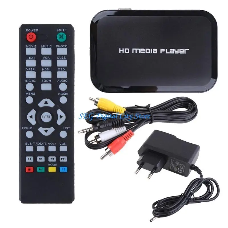 U75B Mini 1080p Full-HD Digital Media Player for -MKV/RM- HDD USB Drives