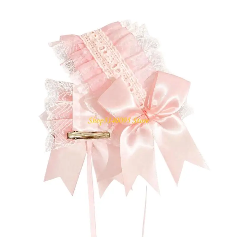 DXAE Layered Trim Hairpiece with Ribbon Ties for Theme Party Looks