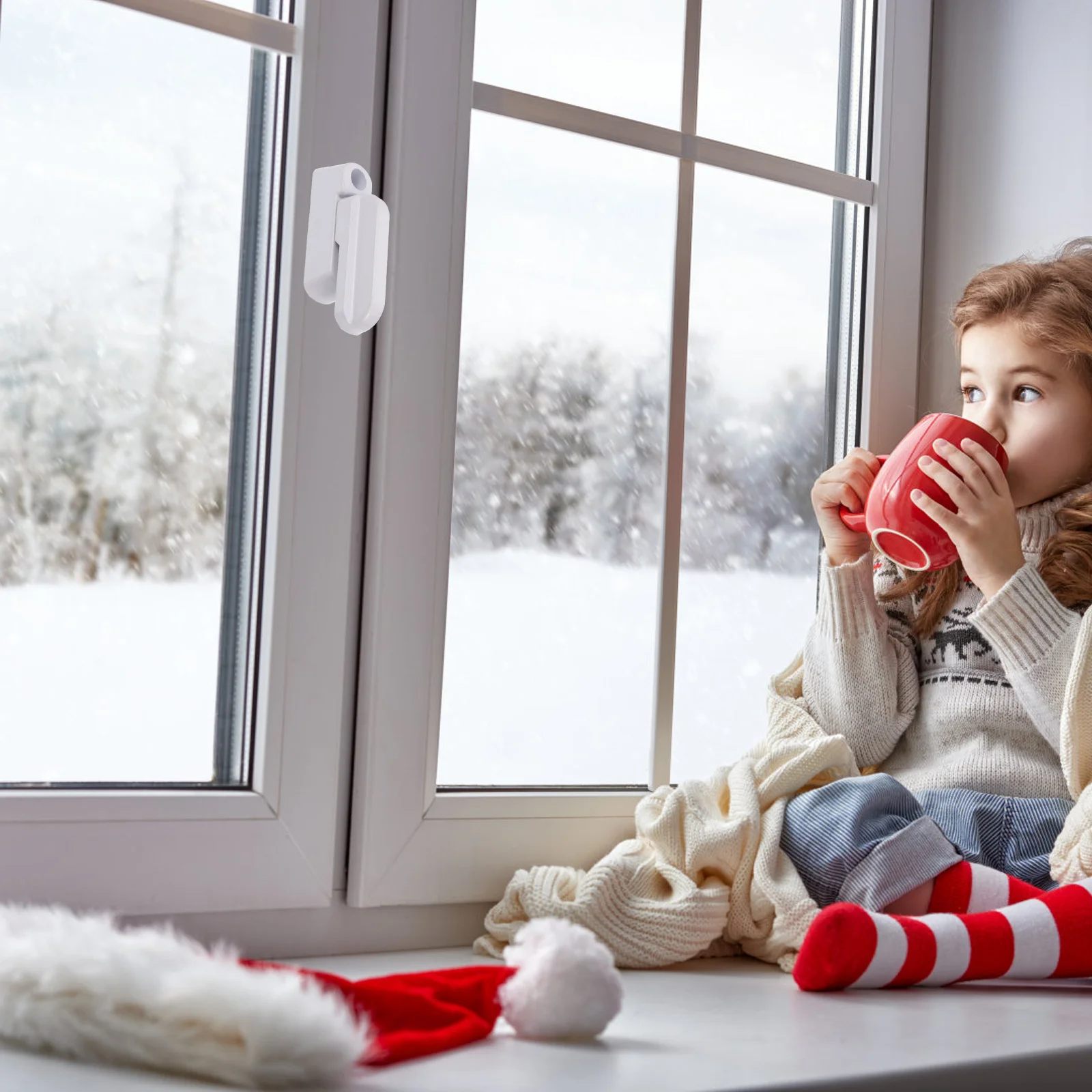 مجموعتان من أقفال الوشاح المصنوعة من سبائك الألومنيوم، أقفال أمان للنافذة الآمنة، تصميم سريع التحرير، قفل مانع للوشاح السطحي #1