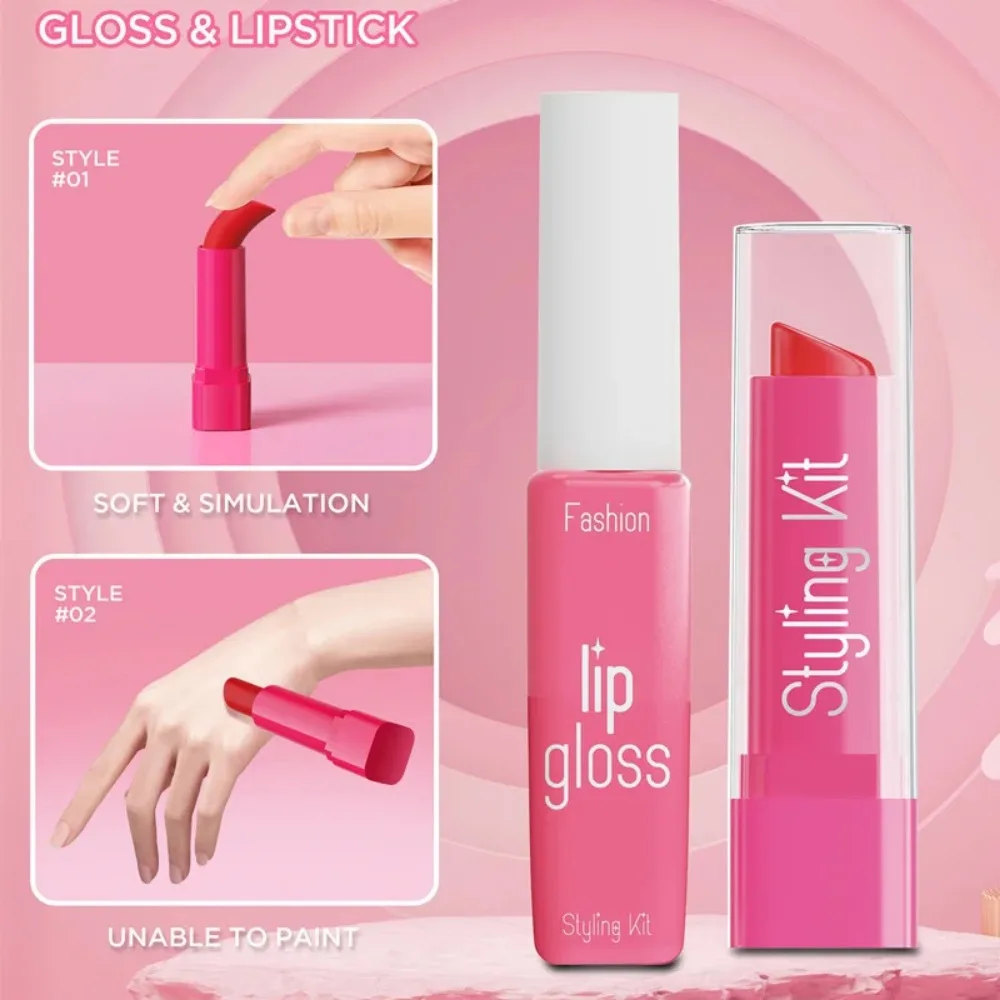 Juego de simulación de maquillaje para niños, juego de belleza para niñas pequeñas, Kit de maquillaje, juguetes de simulación, juego de cosméticos imaginativo, juguete para niñas