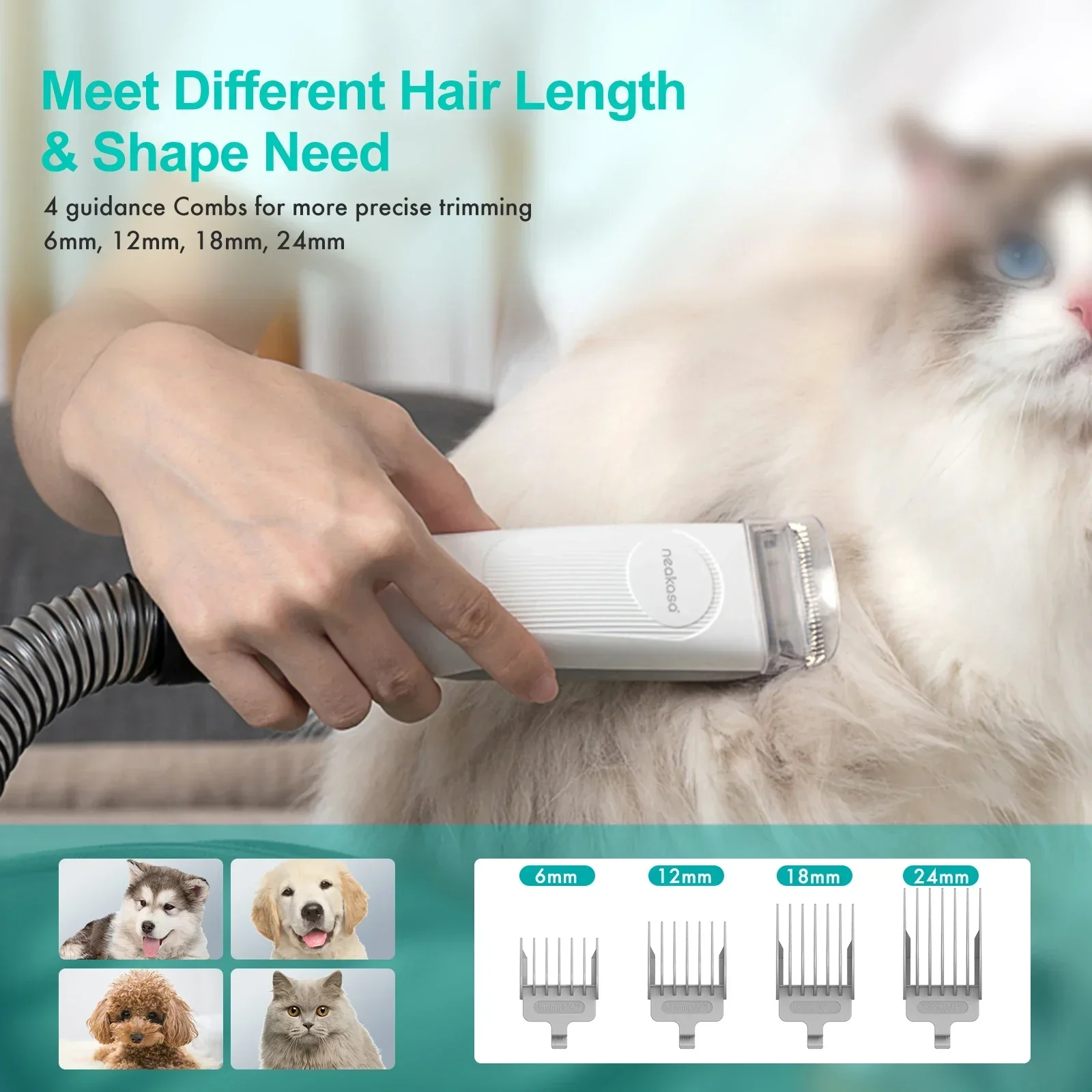 P1 Pro Portable  Cat Dog Hair Cleaning Machine Vacuum Grooming Clean Hair Combs Pal Remover  Tool