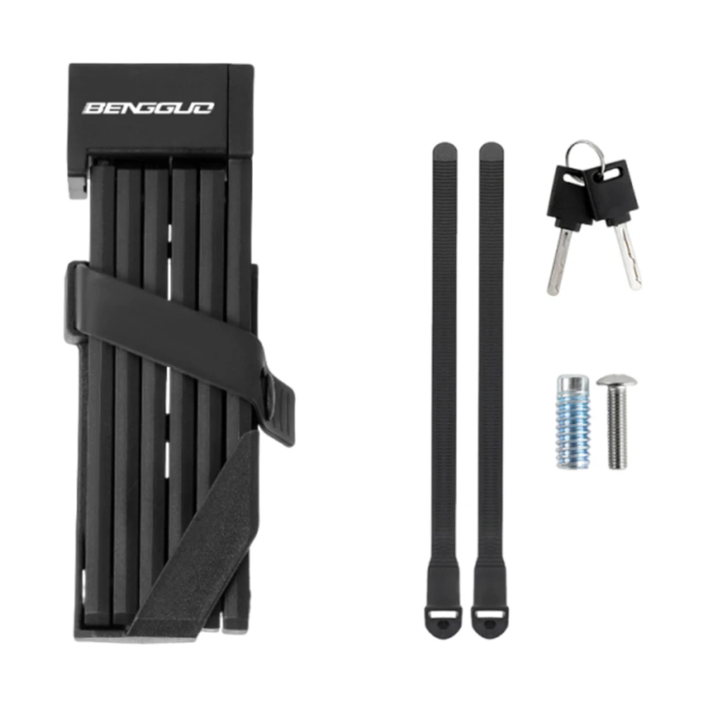 قفل الدراجة القابل للطي، قفل سلسلة الدراجة الكهربائية عالي الأمان، مقاوم للماء، قفل ركوب الدراجات على الطرق الجبلية للدراجات النارية والسكوتر الإلكتروني #4