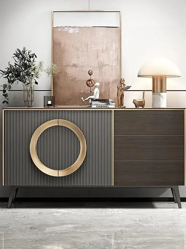 LJYLight luxury door cabinet,  door decorative cabinet,  dining side cabinet, rock slab multi-functional locker