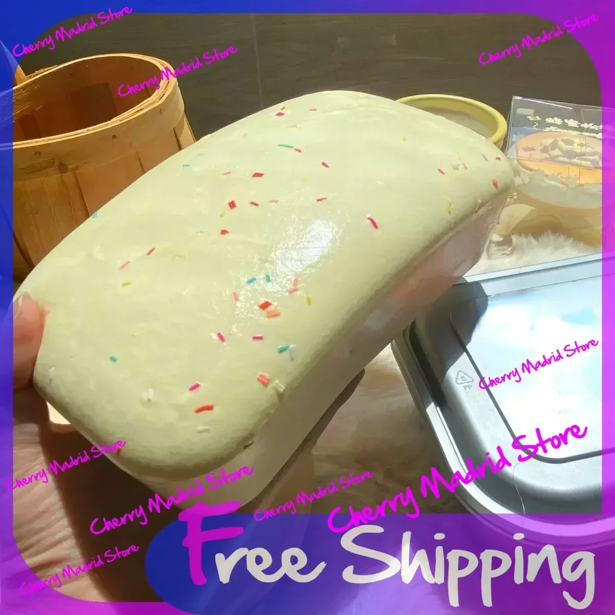 Slime Squishy Toy Stress Relief Gift Slow Rising Sticky Box Cake Squeeze Butter Ice Cream Cheese Slow Stress Release Toy Gift