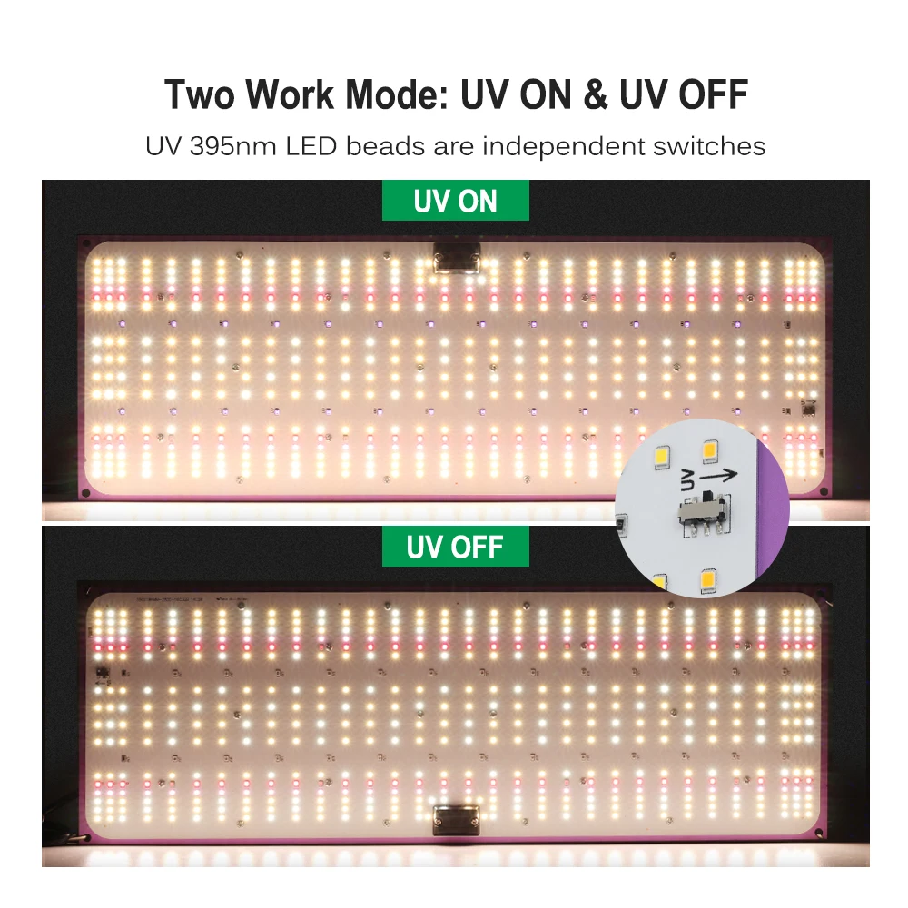 IP65 LED Coltiva La Luce LM281b Dimmerabile Driver Luce Scheda Impermeabile con Modalità ON/OFF UV per Piante da Fiore Veg Coltiva Kit